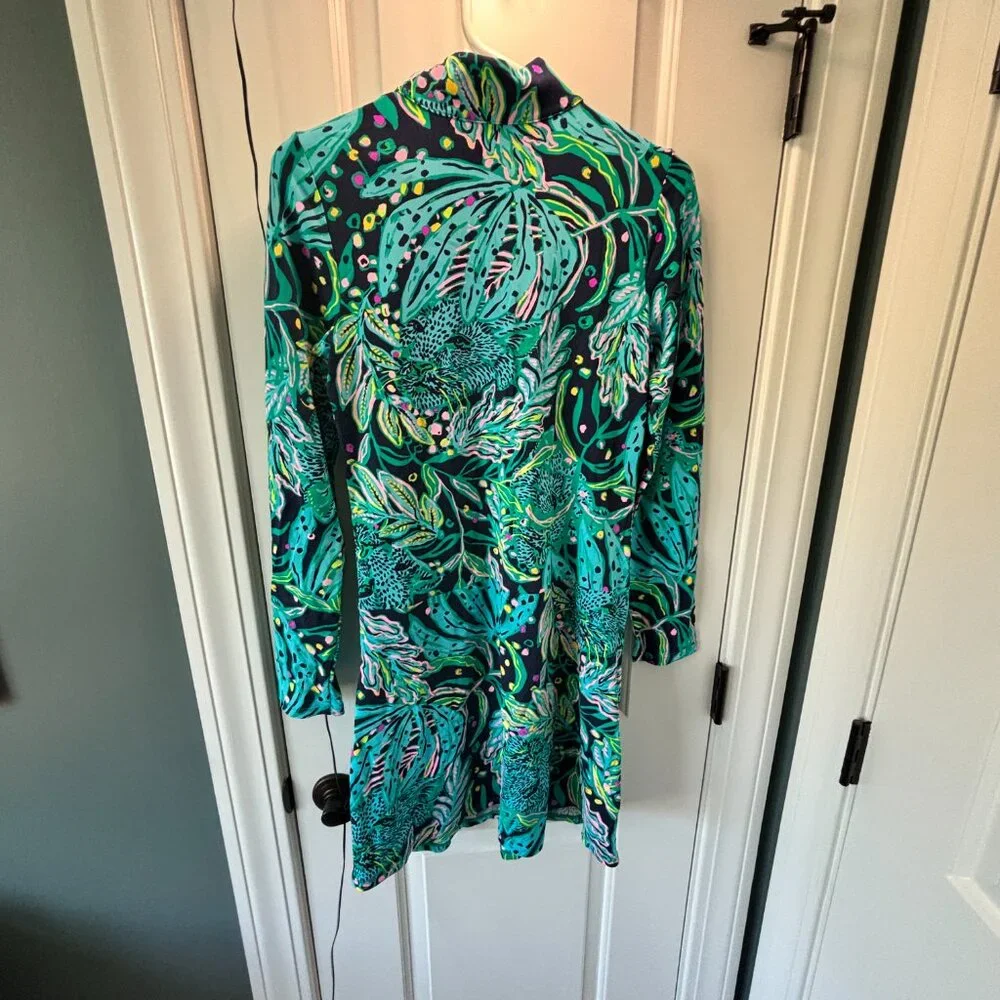 Lilly Pulitzer Women's Size Small Nassau Dress UPF 50+ Low Tide Navy Catty - NWT - Picture 8 of 13